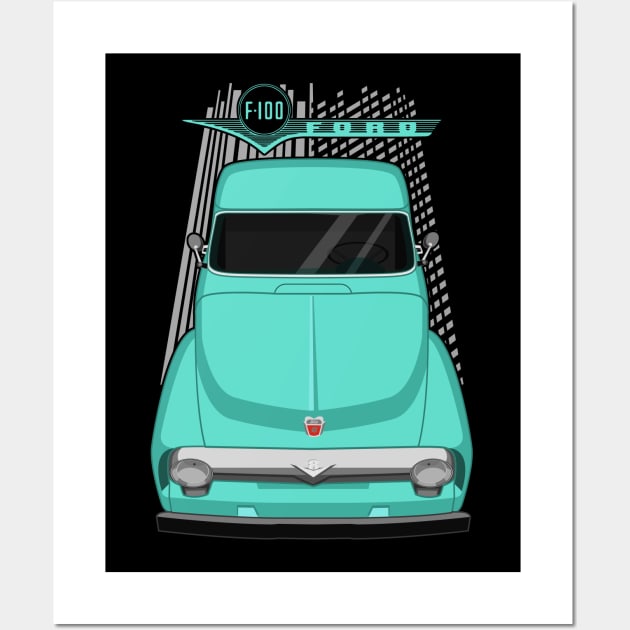 Ford F100 2nd gen - Sea Sprite Green Wall Art by V8social